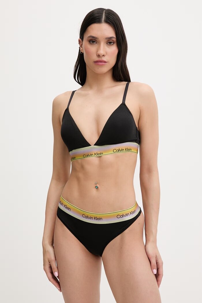 Calvin Klein Underwear прашки дамски с памук черни LV00QF8875