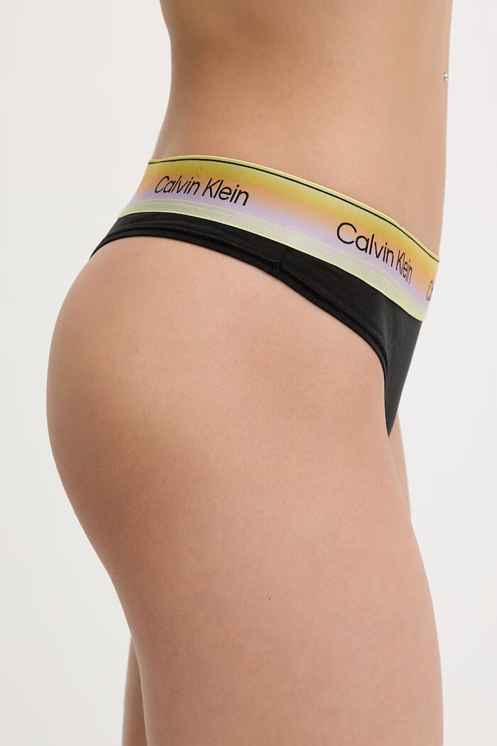 Calvin Klein Underwear прашки дамски с памук черни LV00QF8875