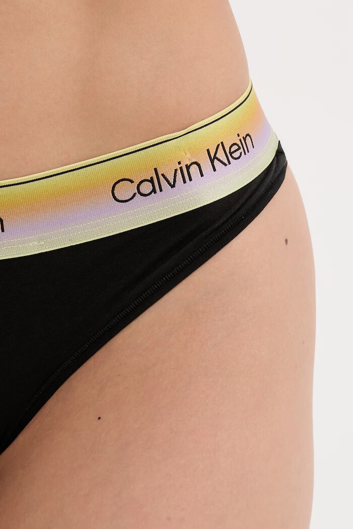 Calvin Klein Underwear прашки дамски с памук черни LV00QF8875
