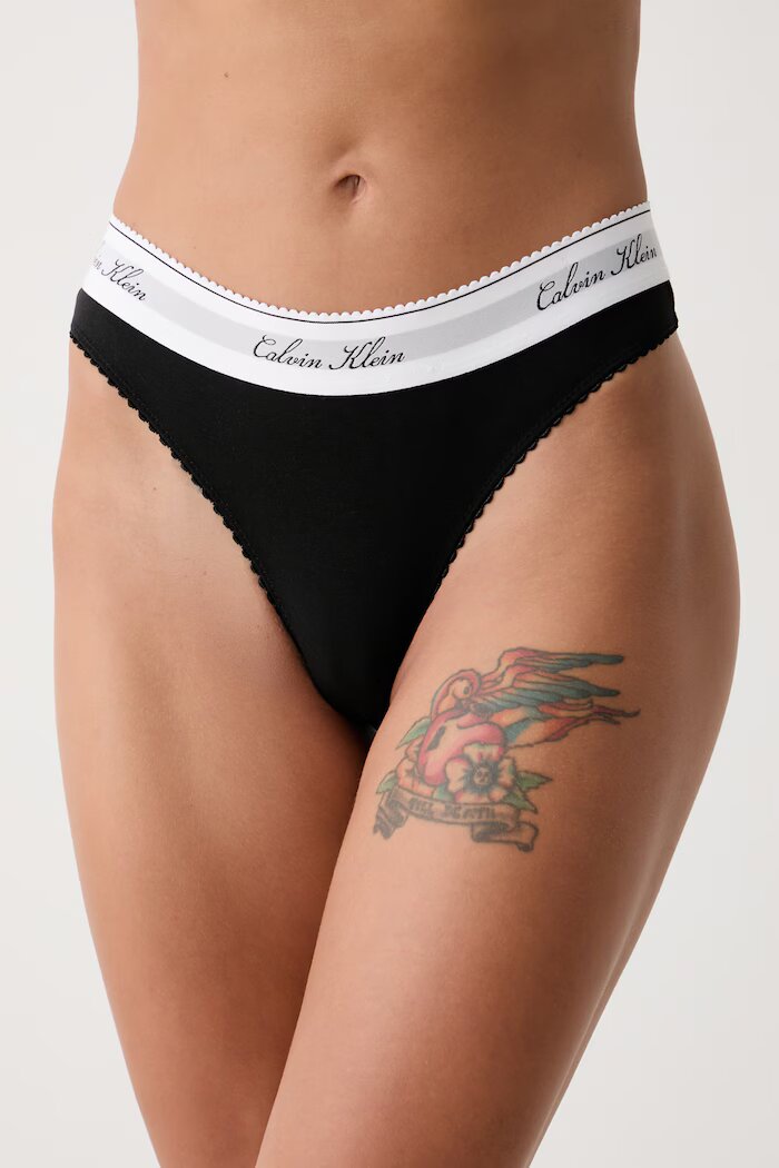 Calvin Klein Underwear прашки дамски с памук черни LV00QF9075
