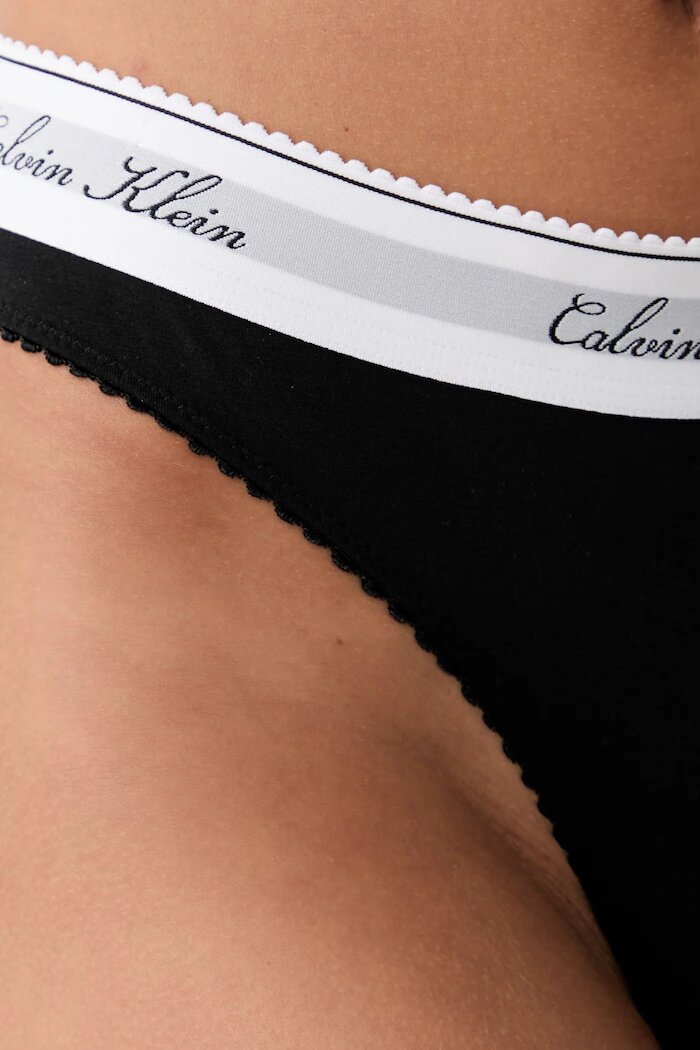 Calvin Klein Underwear прашки дамски с памук черни LV00QF9075