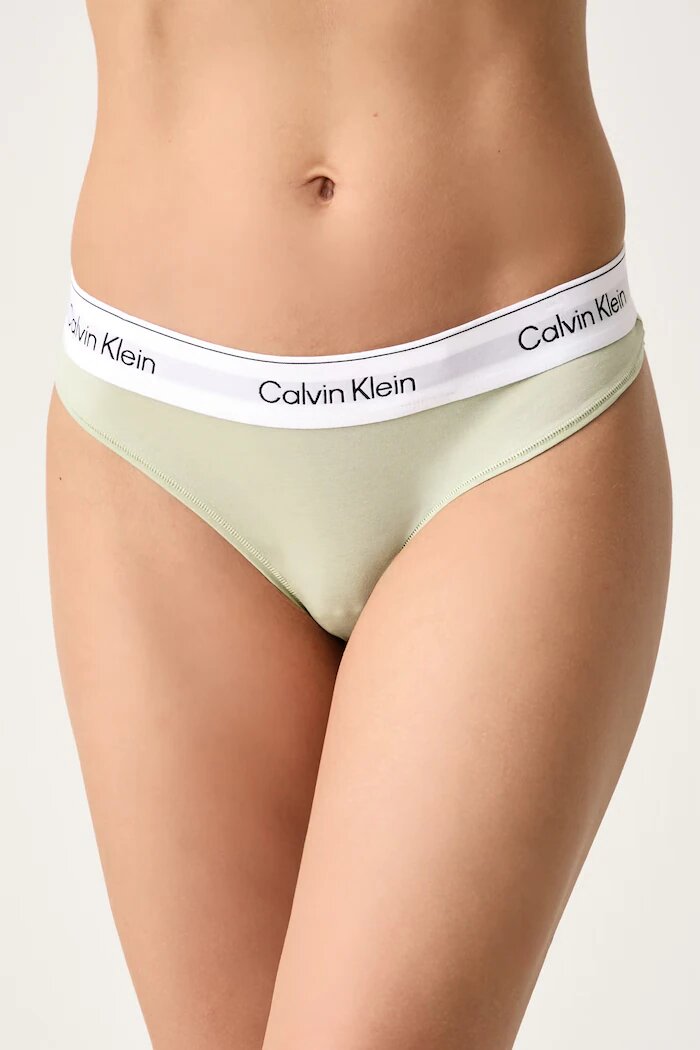 Calvin Klein Underwear прашки дамски с памук зелени LV00QF8518