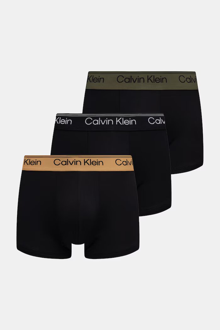Calvin Klein Underwear прилепнали боксерки мъжки 3 броя черни LV00NB4409