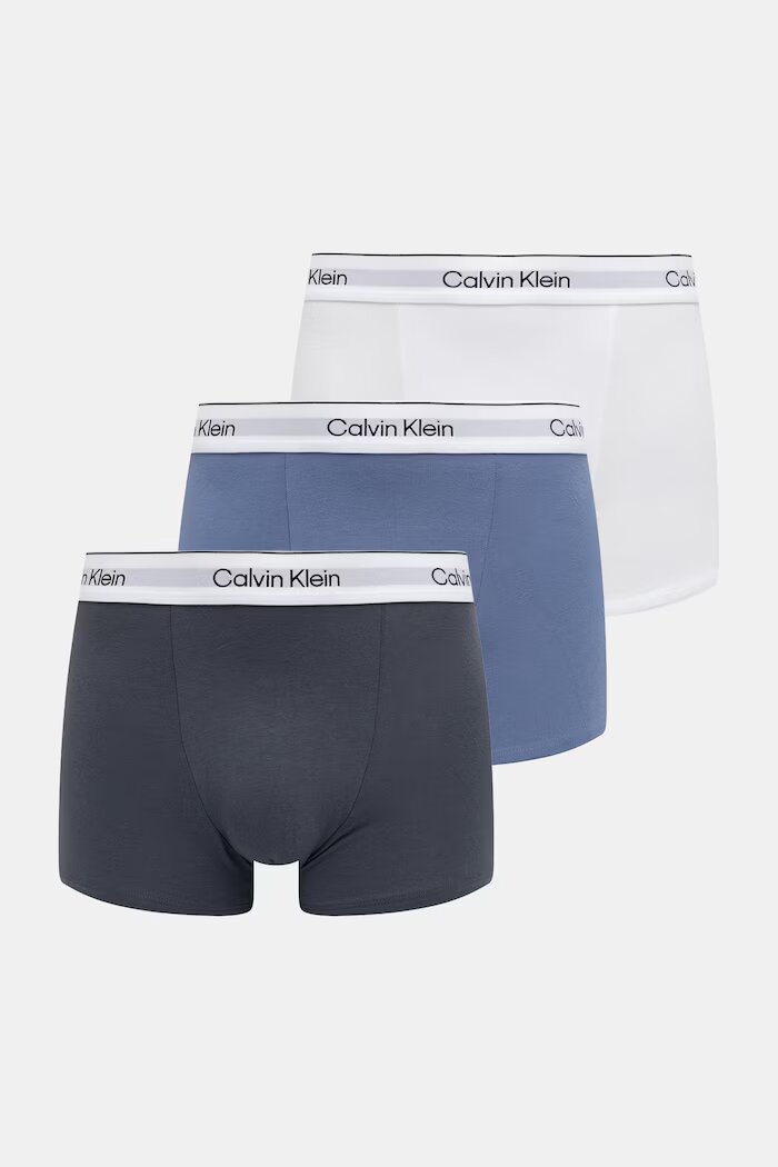 Calvin Klein Underwear прилепнали боксерки мъжки 3 броя сиви LV00NB4286