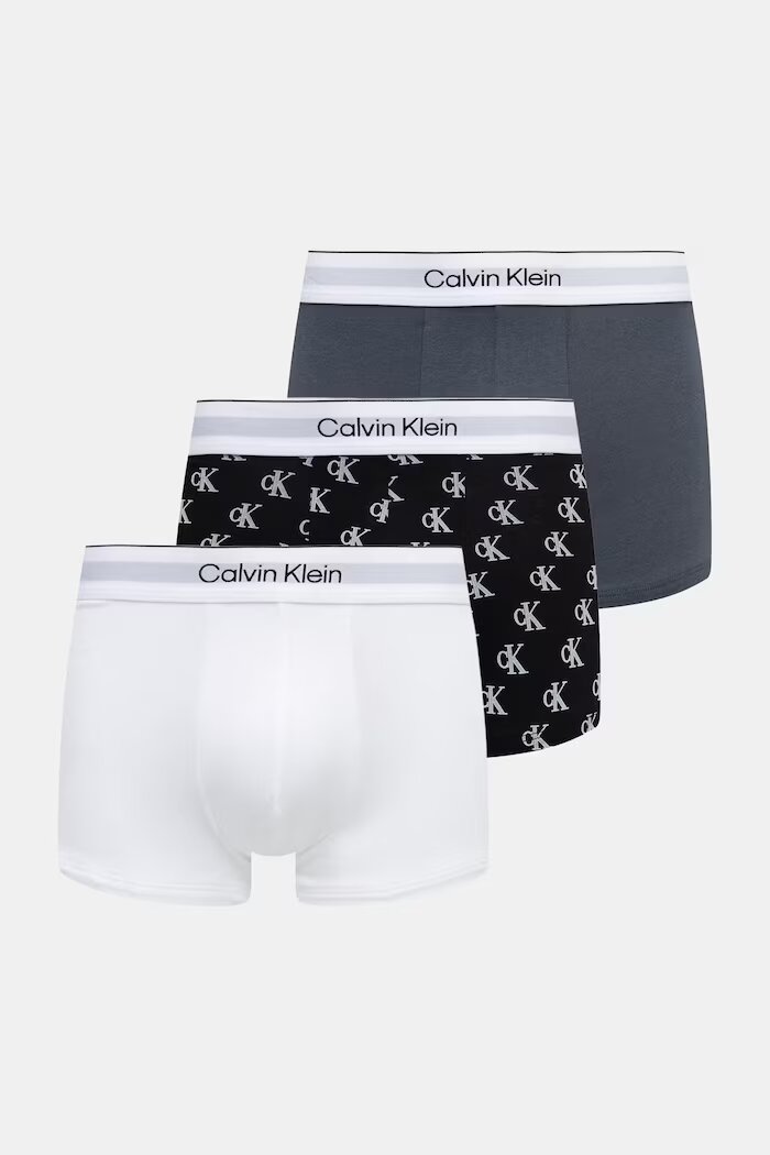 Calvin Klein Underwear прилепнали боксерки мъжки 3 броя сиви LV00NB4389