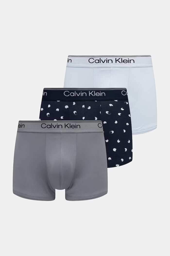 Calvin Klein Underwear прилепнали боксерки мъжки 3 броя тъмносини LV00NB4409