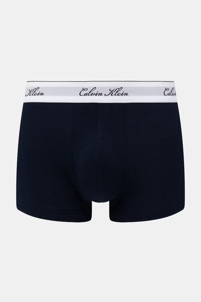 Calvin Klein Underwear прилепнали боксерки мъжки от памук с еластан 3 броя черни LV00NB4607