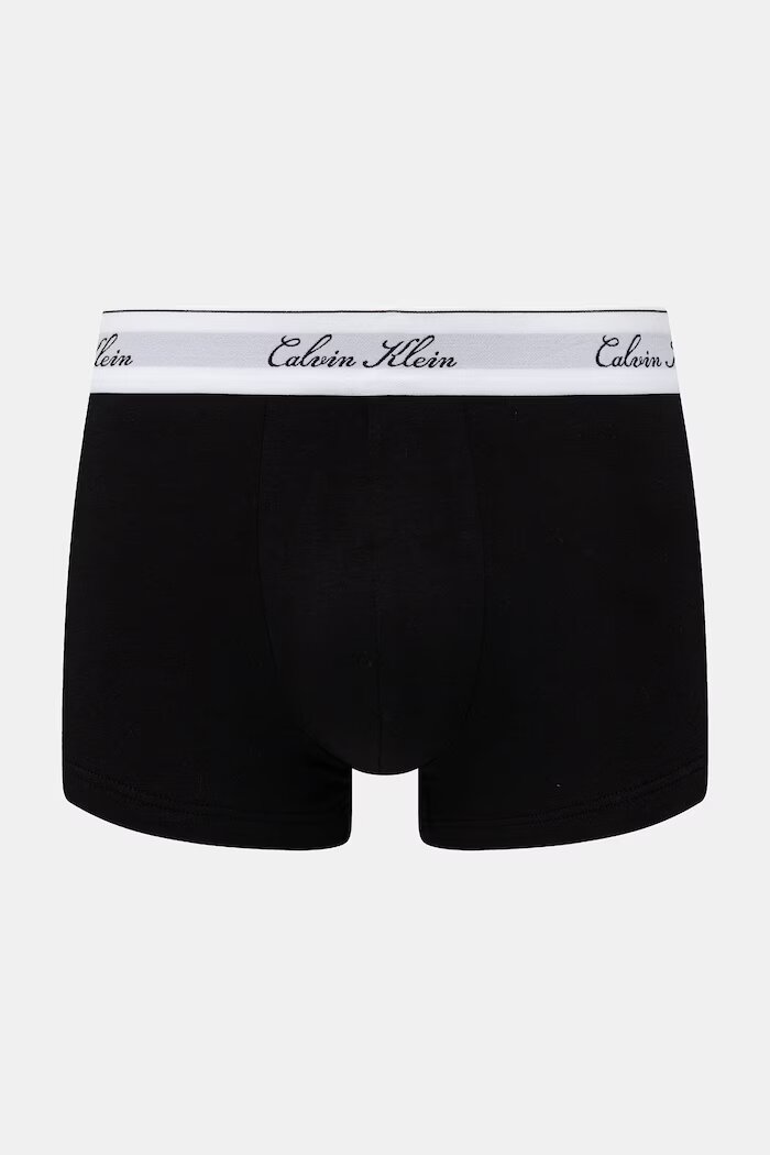 Calvin Klein Underwear прилепнали боксерки мъжки от памук с еластан 3 броя черни LV00NB4607