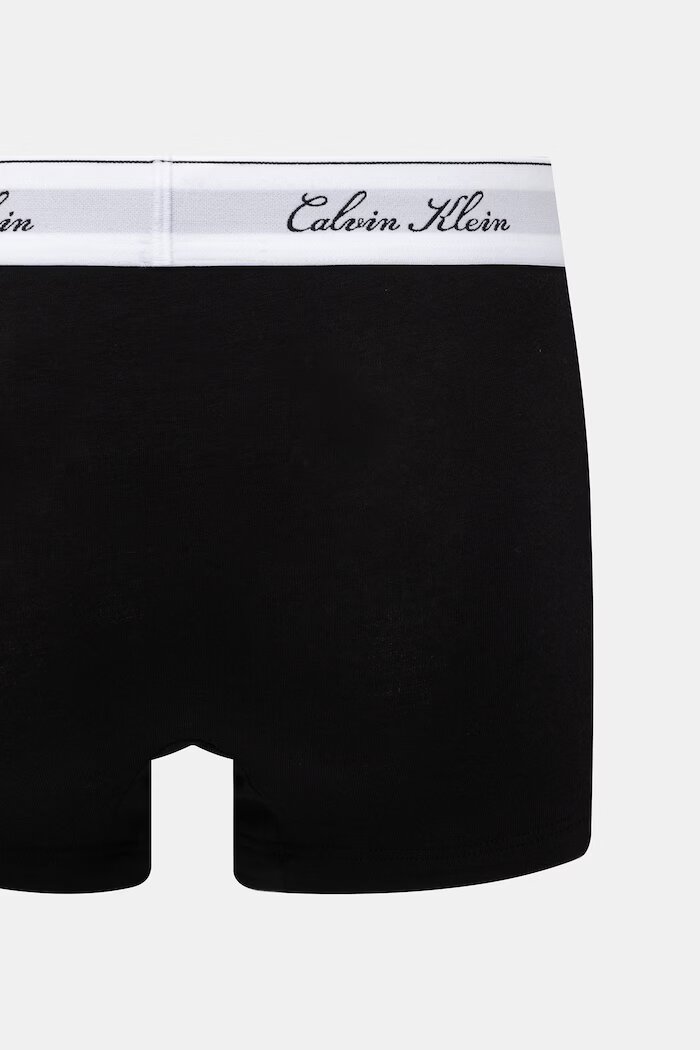 Calvin Klein Underwear прилепнали боксерки мъжки от памук с еластан 3 броя черни LV00NB4607