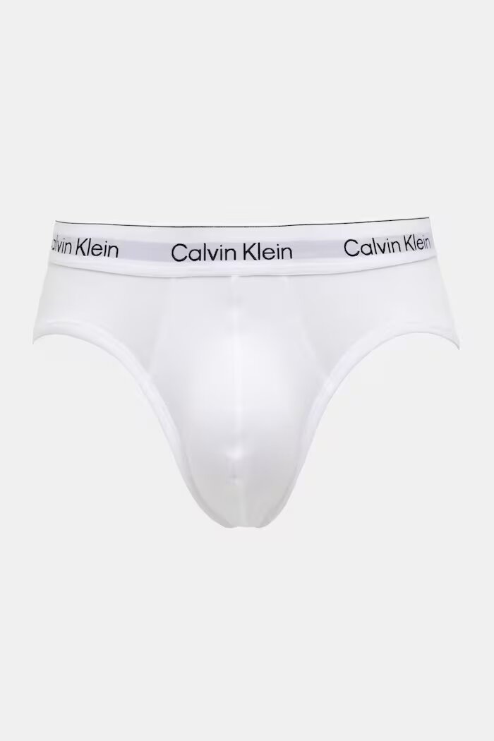 Calvin Klein Underwear Слипове мъжки от памук с еластан 3 броя бели LV00NB4388