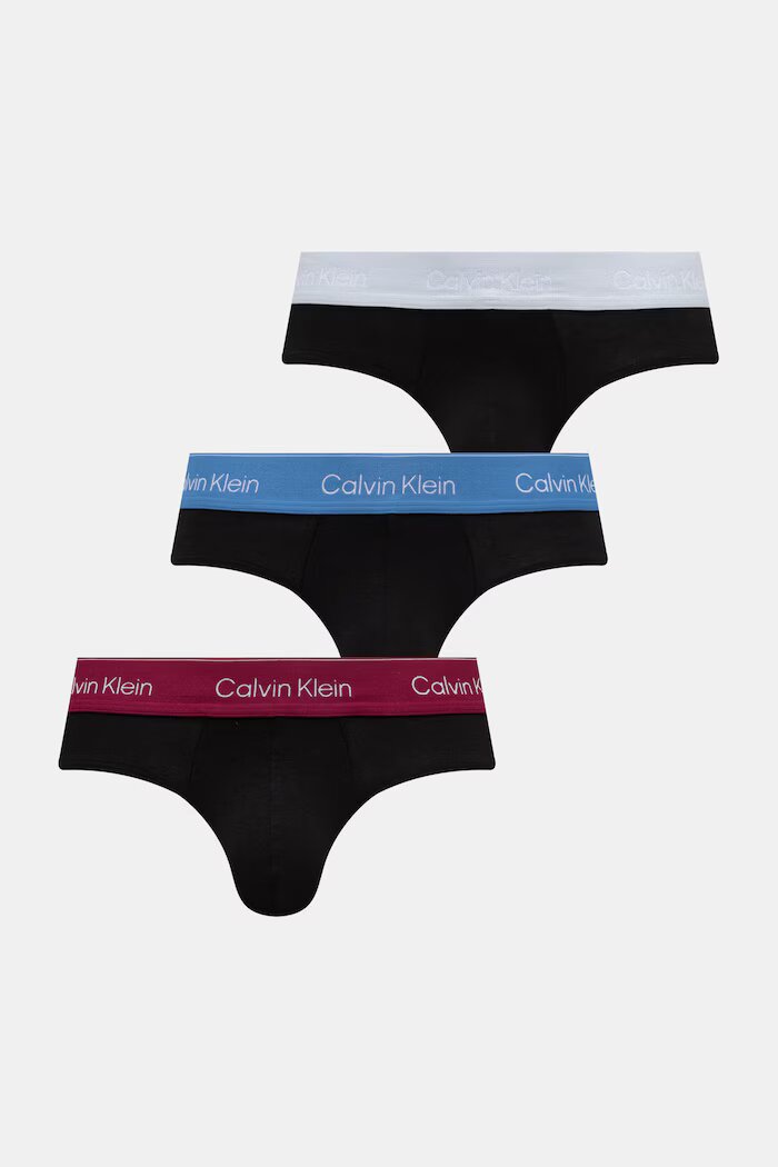 Calvin Klein Underwear слипове мъжки от памук с еластан 3 броя черни LV00NB4388
