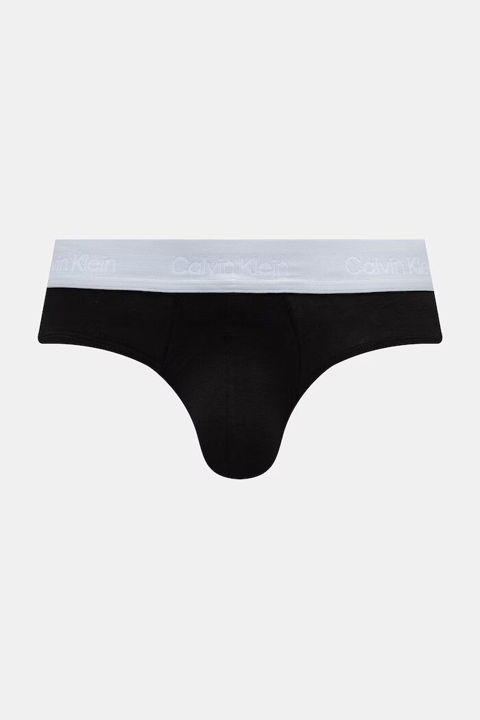 Calvin Klein Underwear слипове мъжки от памук с еластан 3 броя черни LV00NB4388