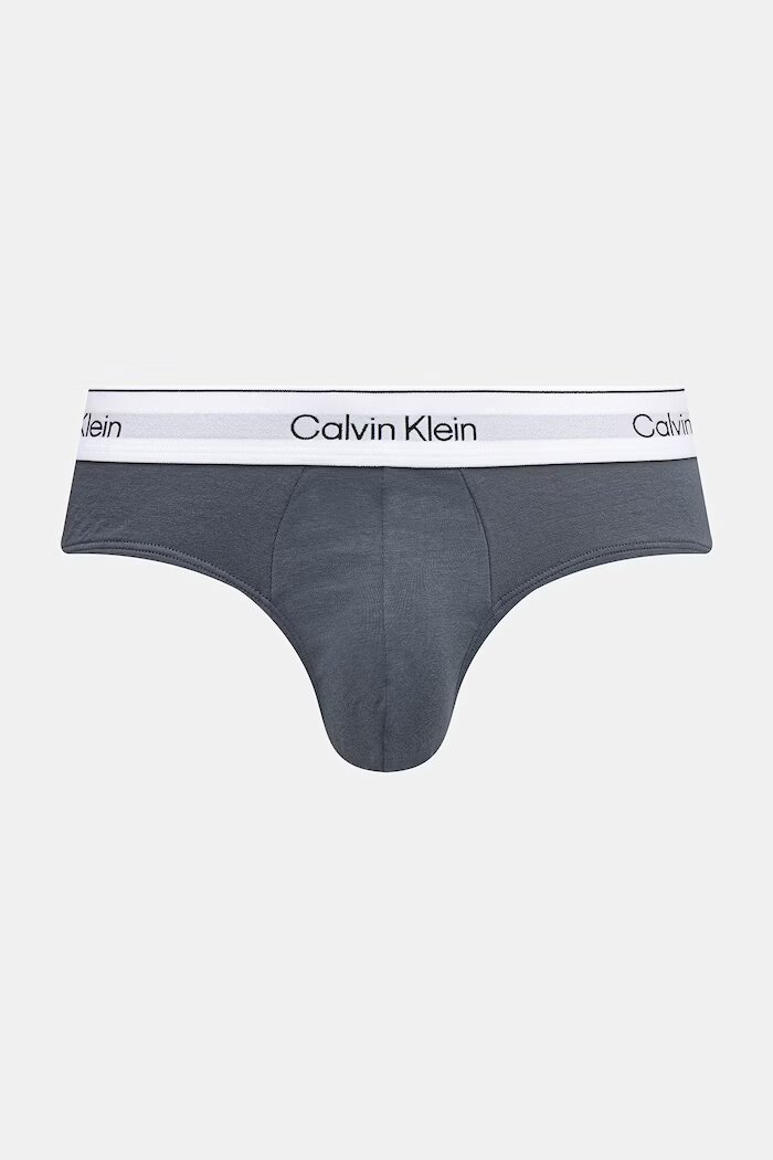 Calvin Klein Underwear слипове мъжки от памук с еластан 3 броя сиви LV00NB4388