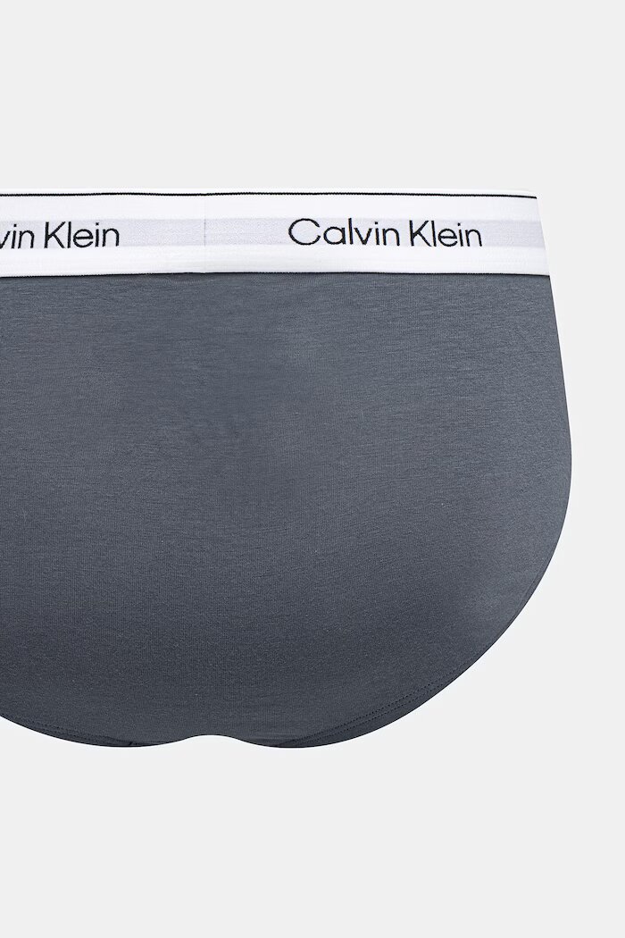 Calvin Klein Underwear слипове мъжки от памук с еластан 3 броя сиви LV00NB4388