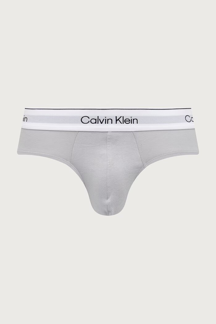 Calvin Klein Underwear слипове мъжки от памук с еластан 3 броя сиви LV00NB4563
