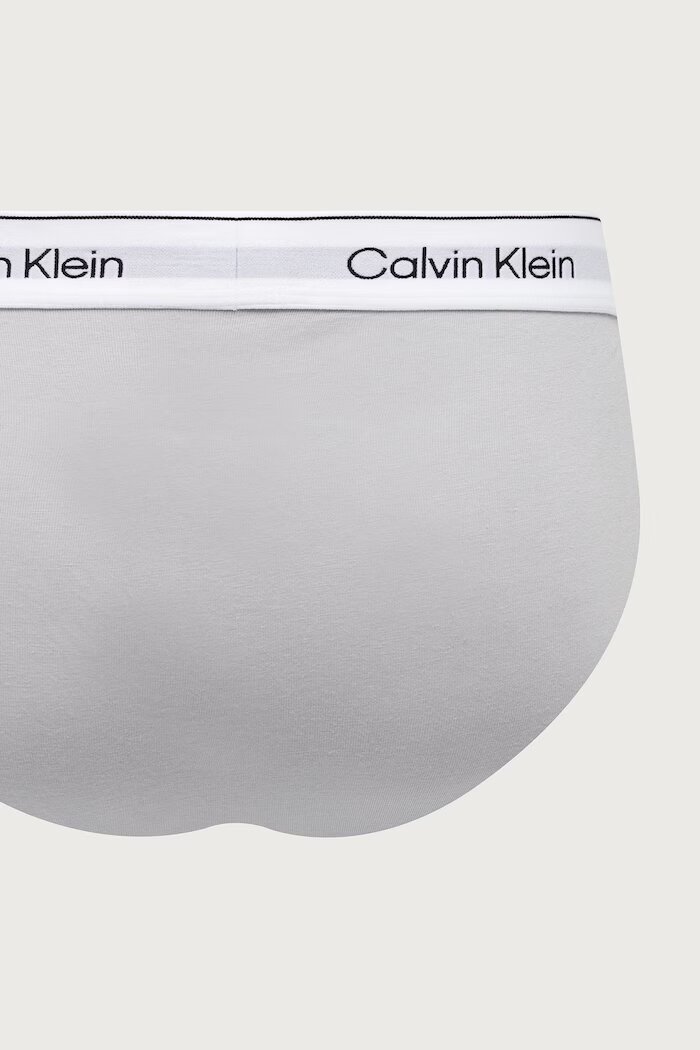 Calvin Klein Underwear слипове мъжки от памук с еластан 3 броя сиви LV00NB4563
