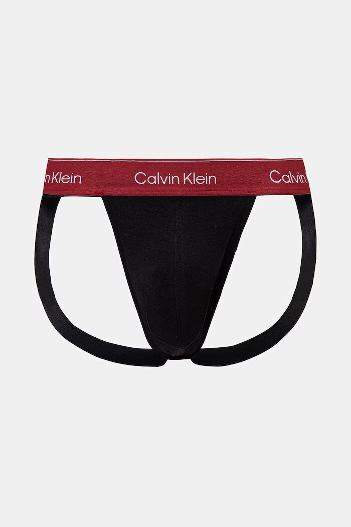 Calvin Klein Underwear спортни слипове мъжки от памук с еластан 3 броя черни LV00NB4382