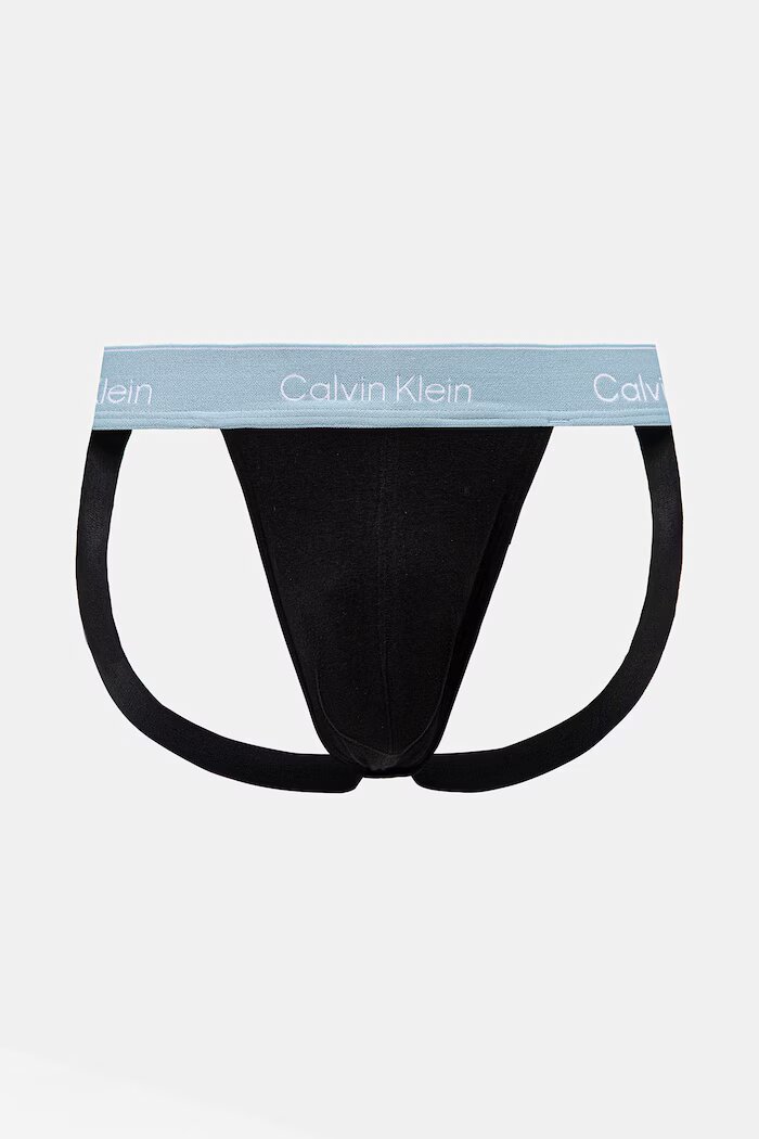 Calvin Klein Underwear спортни слипове мъжки от памук с еластан 3 броя черни LV00NB4382