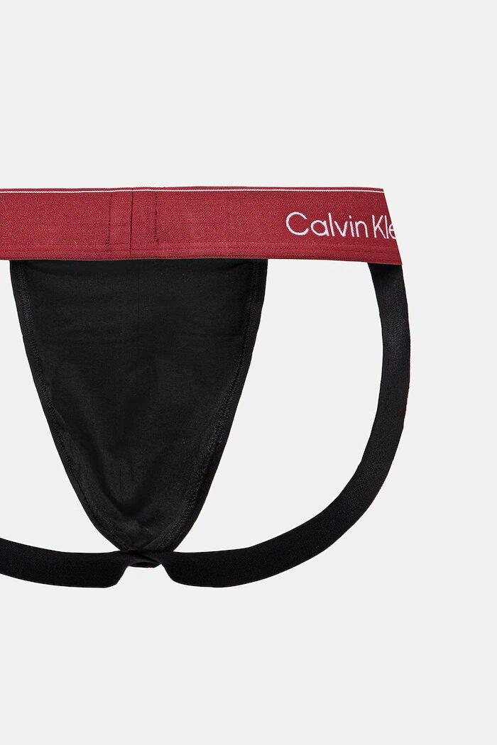 Calvin Klein Underwear спортни слипове мъжки от памук с еластан 3 броя черни LV00NB4382