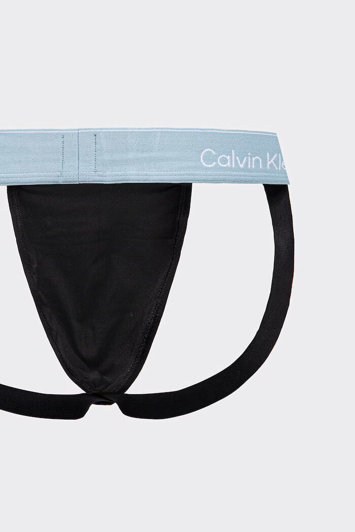 Calvin Klein Underwear спортни слипове мъжки от памук с еластан 3 броя черни LV00NB4382