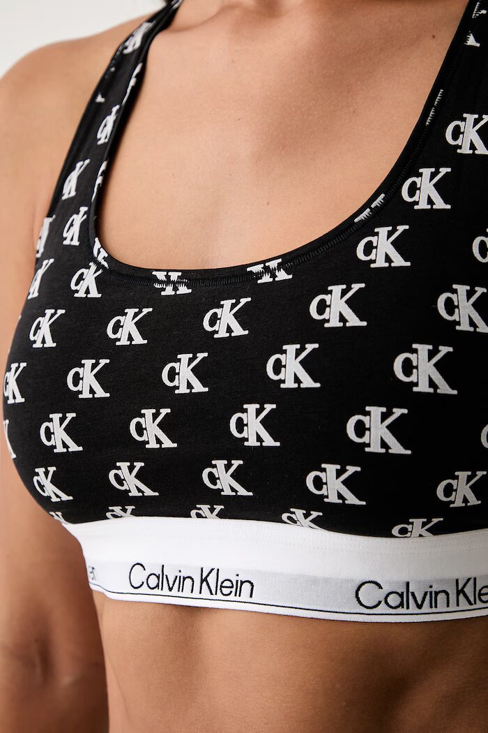 Calvin Klein Underwear сутиен с памук черен LV00QF8493
