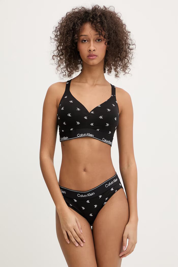 Calvin Klein Underwear сутиен тип бралет с памук черен LV00QF8500