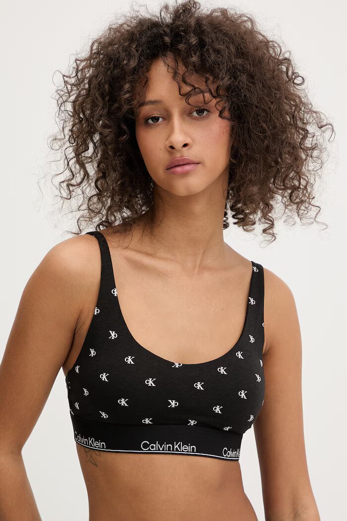 Calvin Klein Underwear сутиен тип бралет с памук черен LV00QF8503