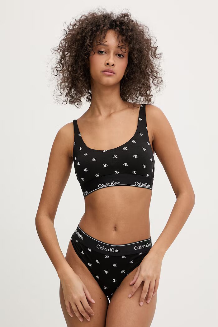 Calvin Klein Underwear сутиен тип бралет с памук черен LV00QF8503