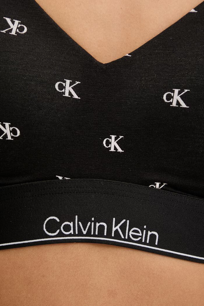 Calvin Klein Underwear сутиен тип бралет с памук черен LV00QF8504