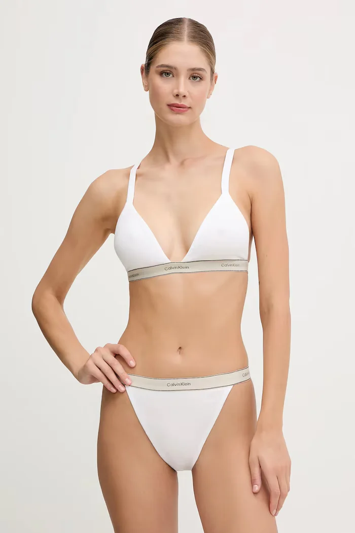 Calvin Klein Underwear Сутиен в бяло с изчистен дизайн LV00QF8369