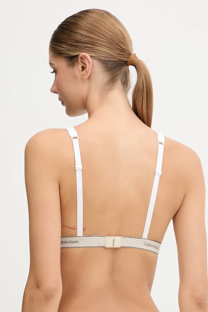 Calvin Klein Underwear Сутиен в бяло с изчистен дизайн LV00QF8369