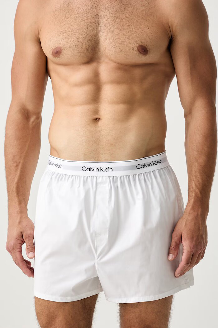 Calvin Klein Underwear свободни боксерки мъжки от памук с еластан 3 броя сиви LV00NB4267
