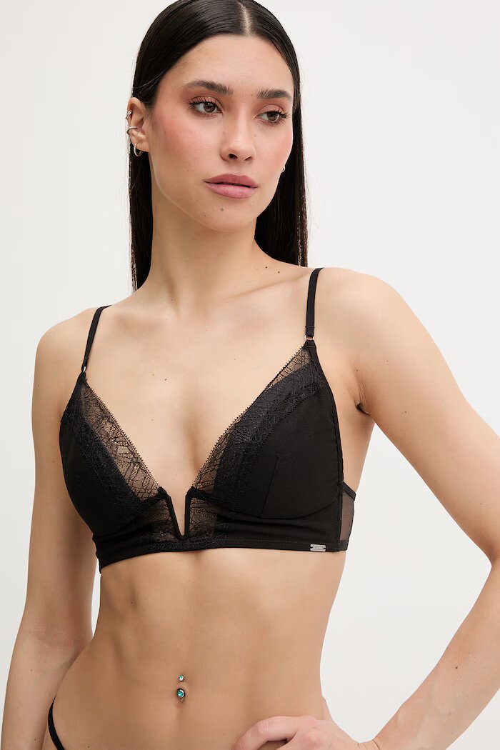Calvin Klein Underwear триъгълен сутиен черен LV00QF8634