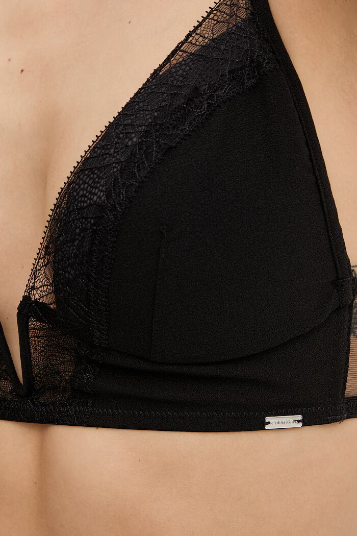 Calvin Klein Underwear триъгълен сутиен черен LV00QF8634