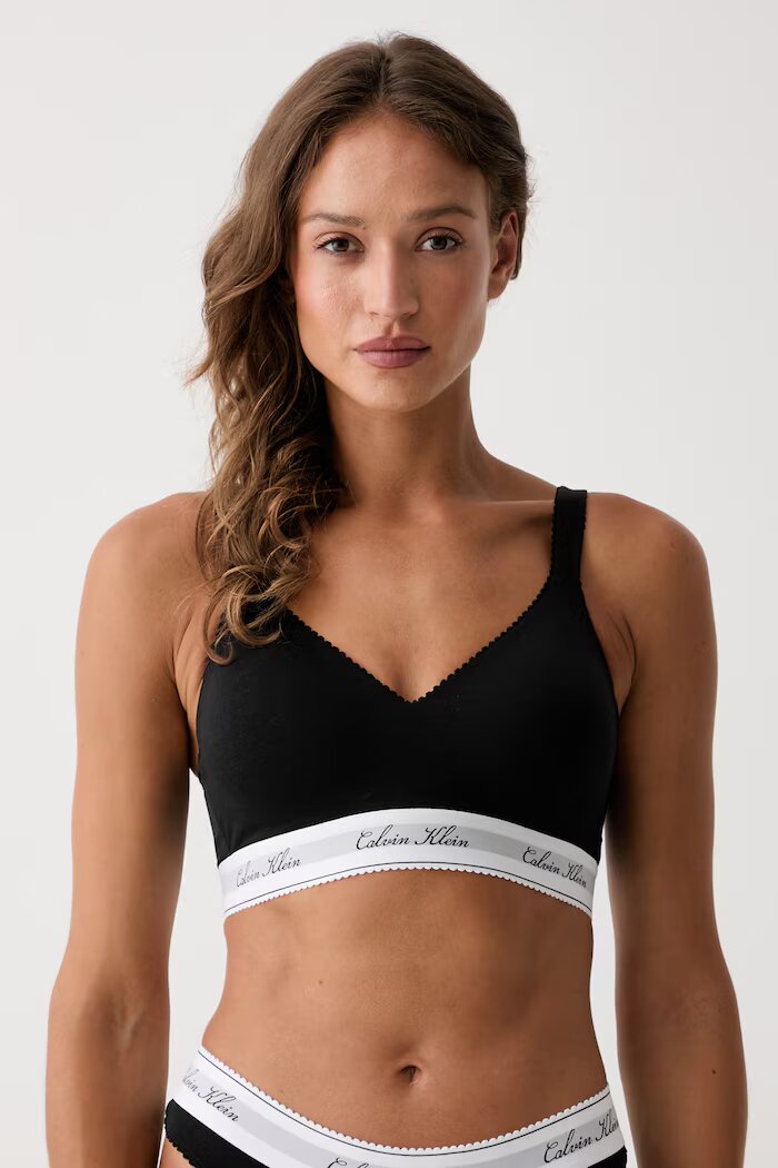 Calvin Klein Underwear триъгълен сутиен черен LV00QF9071