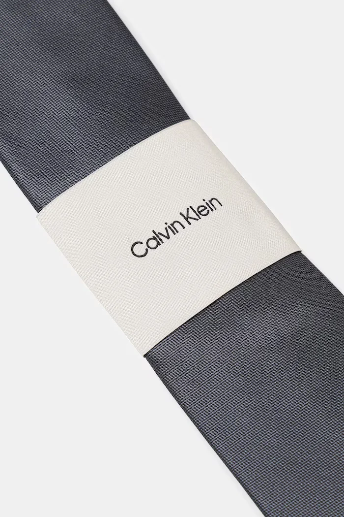 CALVIN KLEIN вратовръзка мъжка с добавена коприна сива CK2111E001