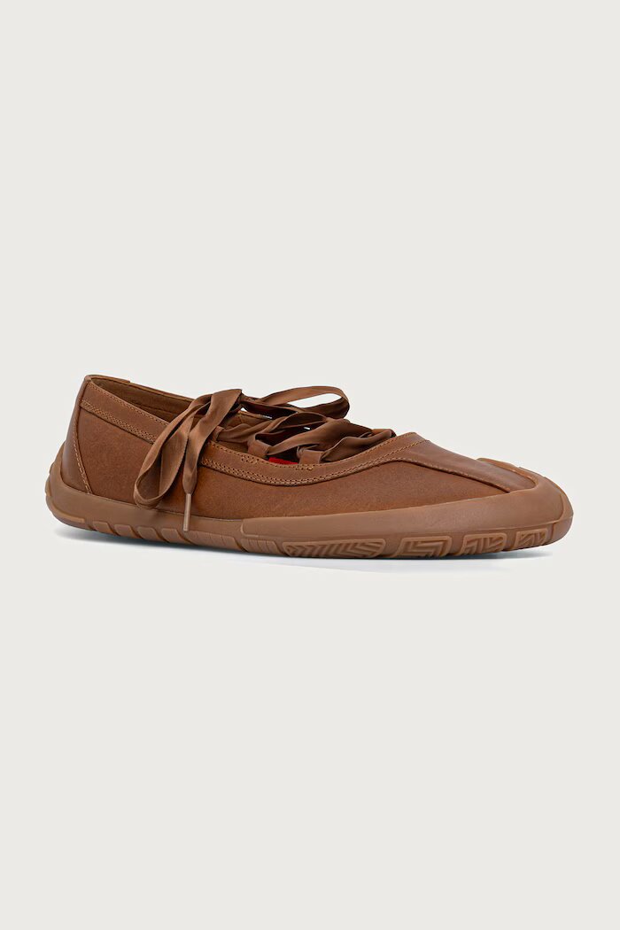Camper балеринки от кожа Peu Path+ кафяви K201921-005