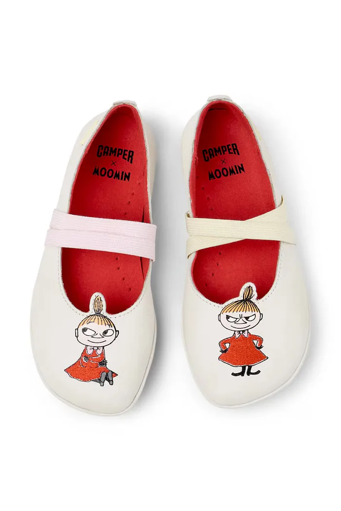 Camper Детски кожени балеринки TWS Kids by Moomin в бежово K800699