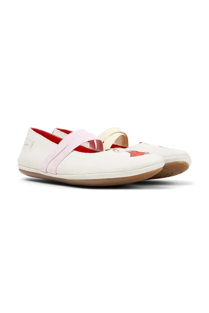 Camper Детски кожени балеринки TWS Kids by Moomin в бежово K800699