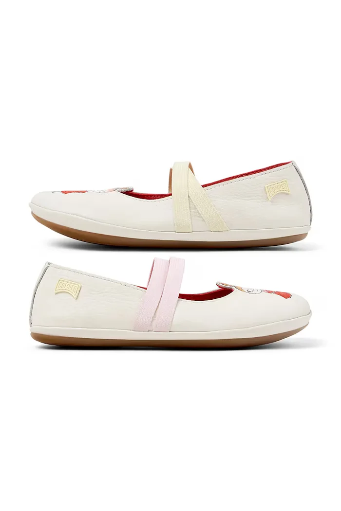 Camper Детски кожени балеринки TWS Kids by Moomin в бежово K800699