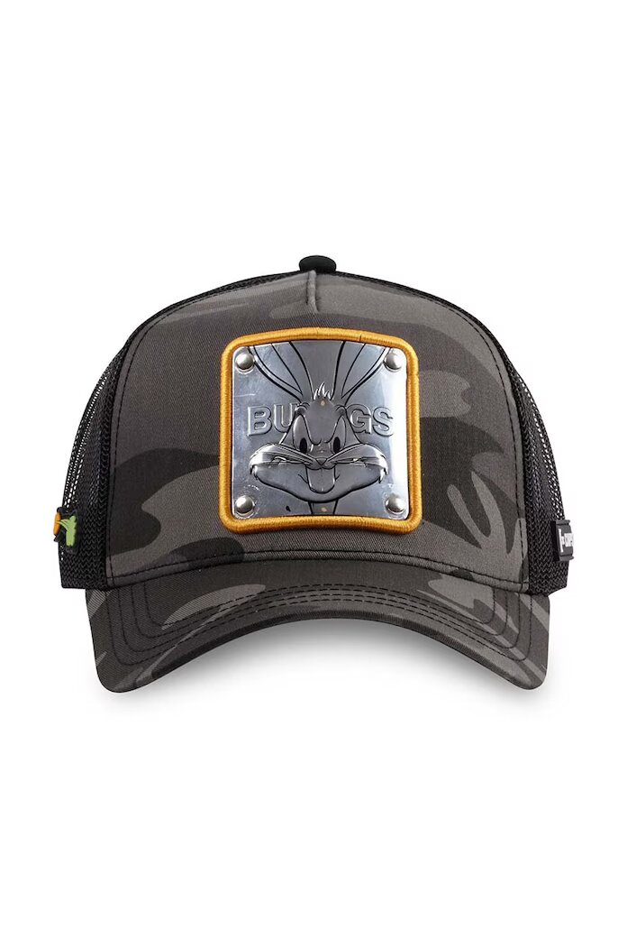 Capslab Шапка с козирка x Looney Tunes в черно с десен CL/LOO8/1/CT/BUG3
