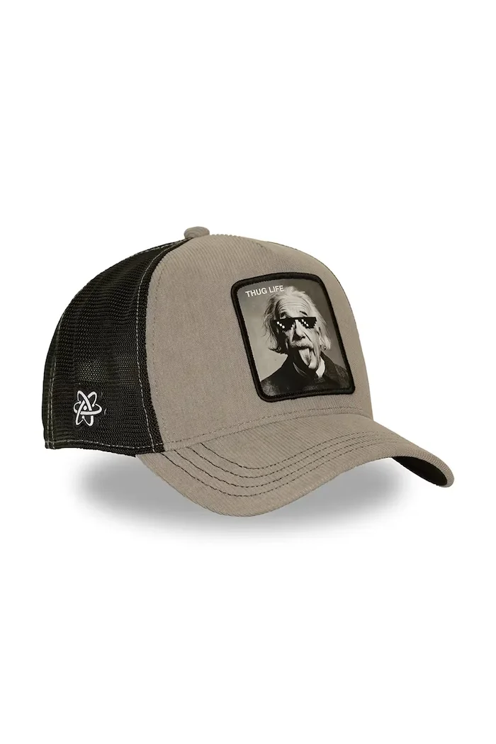 Capslab шапка trucker от памучна материя x Einstein сива CL/ART1/1/PCT/THUG