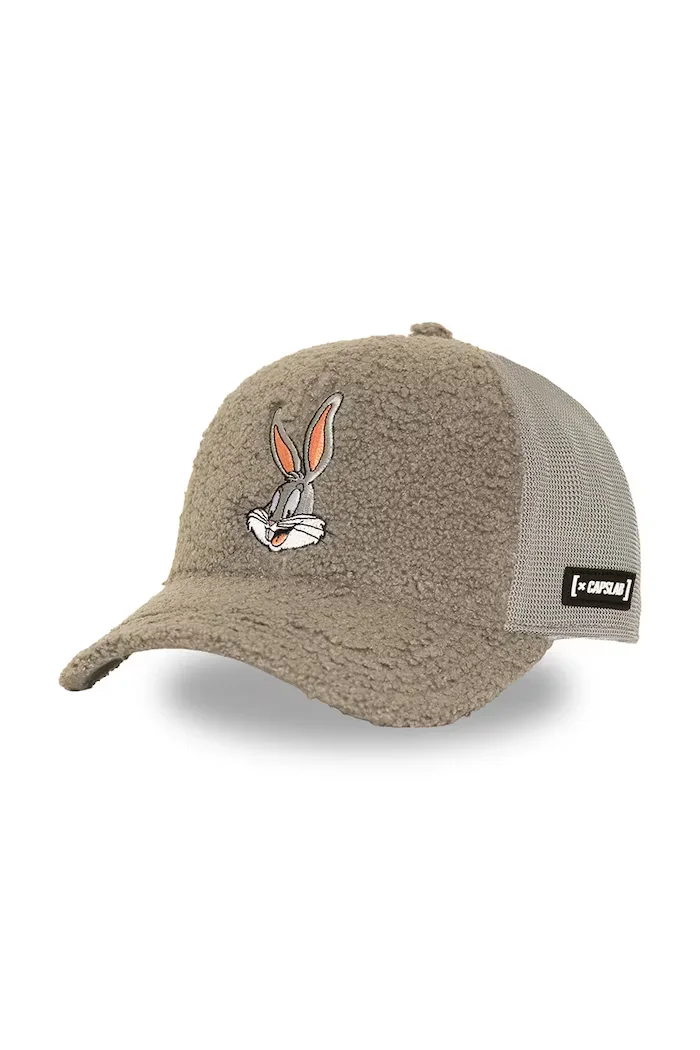 Capslab шапка trucker от памучна материя x Looney Tunes сива CL/LOO14/1/PCB/BUN
