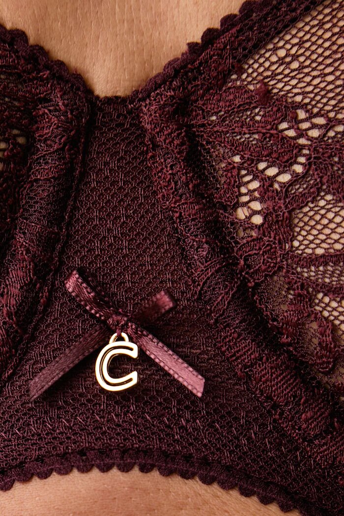 Chantelle сутиен от дантела бордо C16IMV