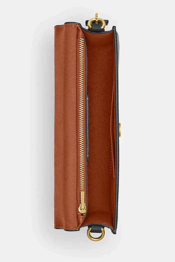 Coach чанта crossbody дамска от кожа Elora Top Handle черна CCY30