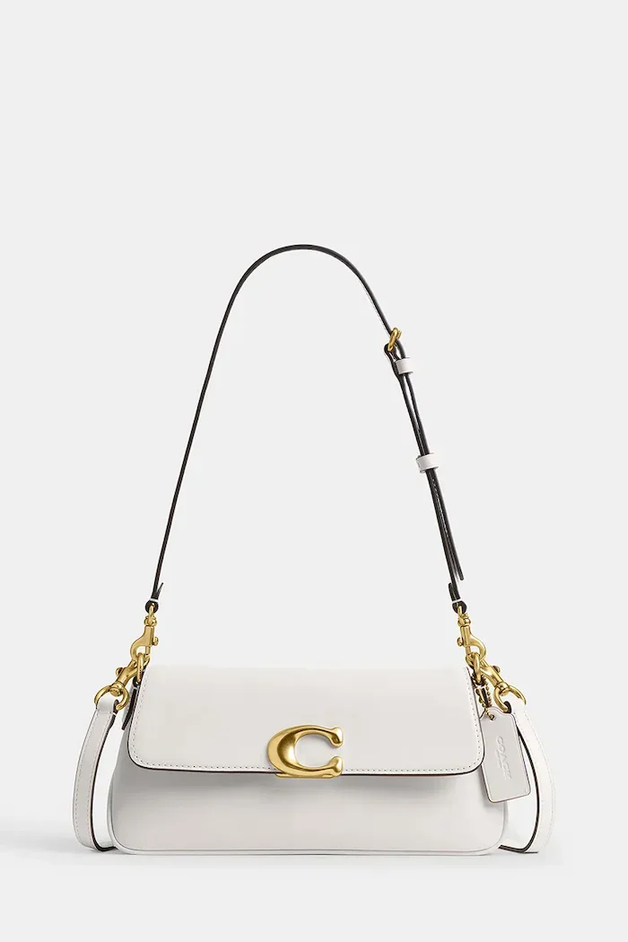 Coach чанта crossbody дамска от кожа Jet бежова CAM16