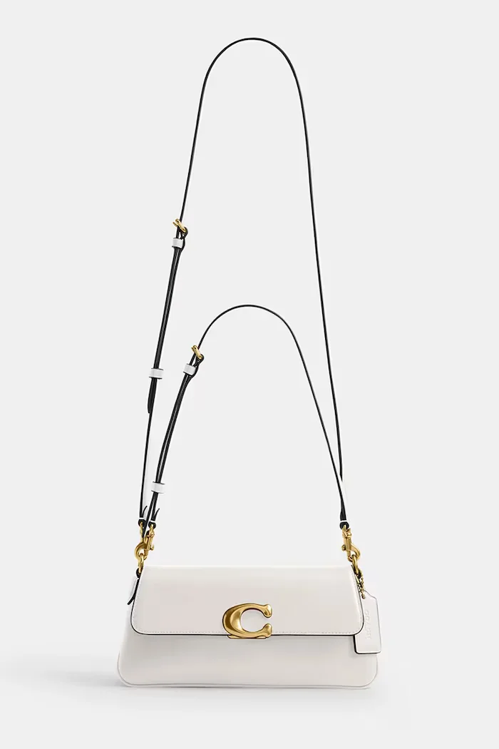 Coach чанта crossbody дамска от кожа Jet бежова CAM16