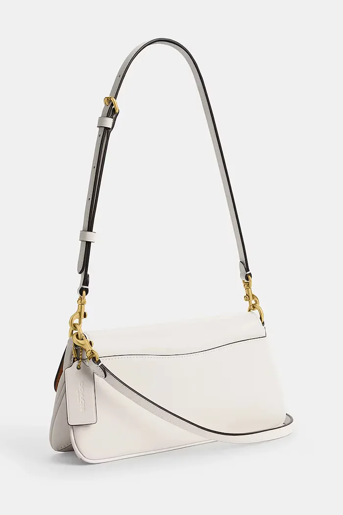 Coach чанта crossbody дамска от кожа Jet бежова CAM16