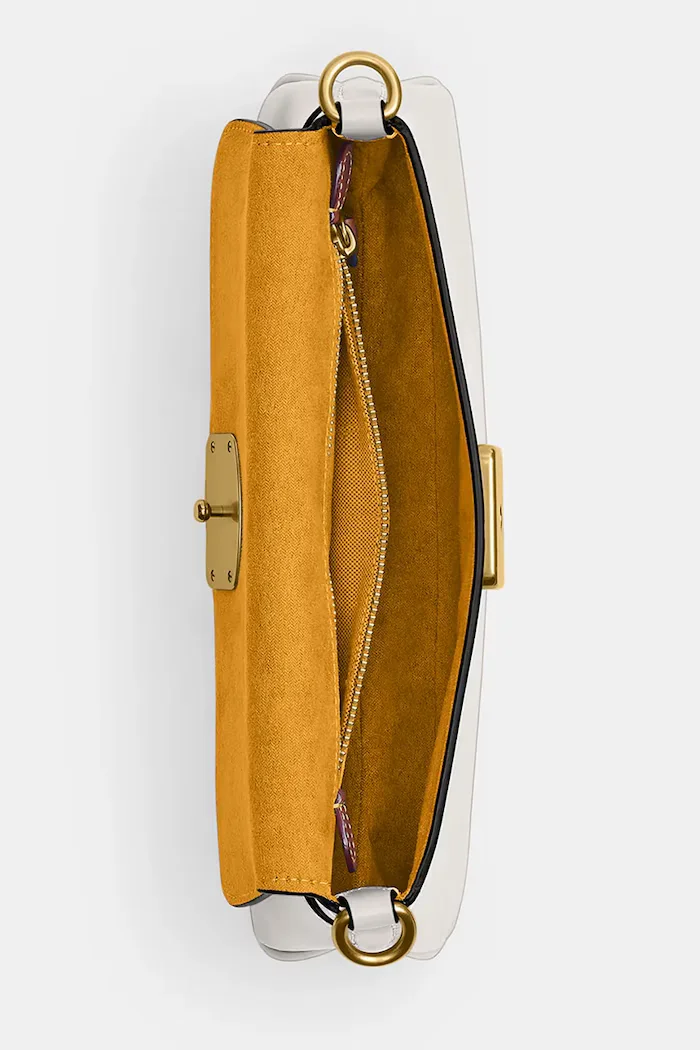 Coach чанта crossbody дамска от кожа Jet бежова CAM16