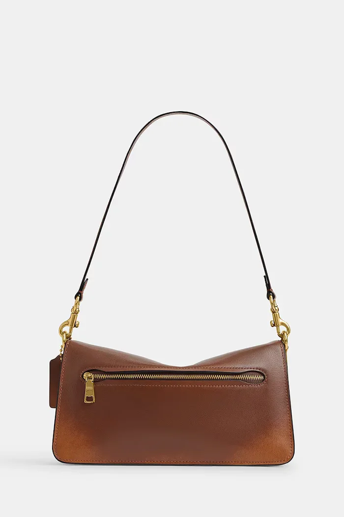 Coach чанта crossbody дамска от кожа Soft Tabby Shoulder Bag 26 кафява CEW74